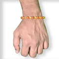 Rudraksha & Citrine Crystal Bracelet – Pack of 2