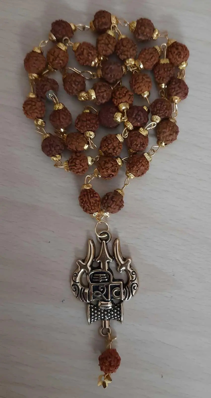 Rudraksha Gold-Plated Chain