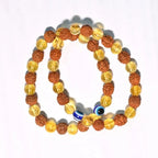 Rudraksha & Citrine Crystal Bracelet – Pack of 2