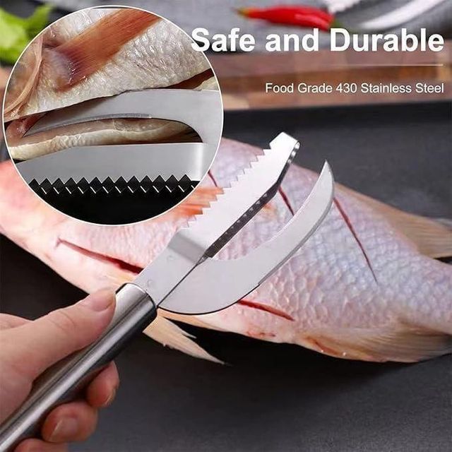 3-in-1 Stainless Steel Fish Scaler & Knife