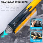 2-in-1 Floor Scrub Brush with Wiper