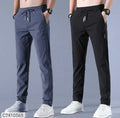 Men's High-Stretch Skinny Lycra Pants – Black & Grey (Buy 1 Get 1)