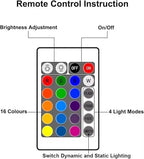 Water Ripple Projection Night Lamp – 16 Colours with Remote
