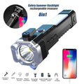 8-in-1 Rechargeable LED Torch – Portable Flashlight