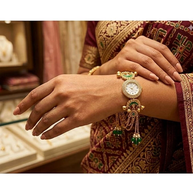 Boho Bracelet Watch for Women – Gold-Plated Tassel