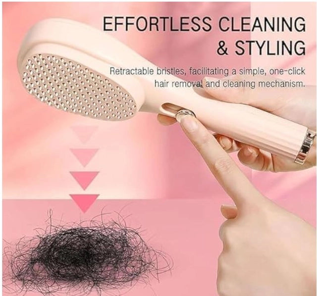 Self-Cleaning Hair Brush – 2-in-1 Detangling Comb