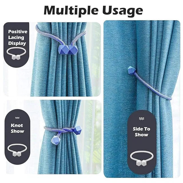 Magnetic Curtain Tieback – Pearl Bead Rope Holder