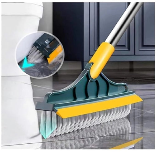 2-in-1 Floor Scrub Brush with Wiper