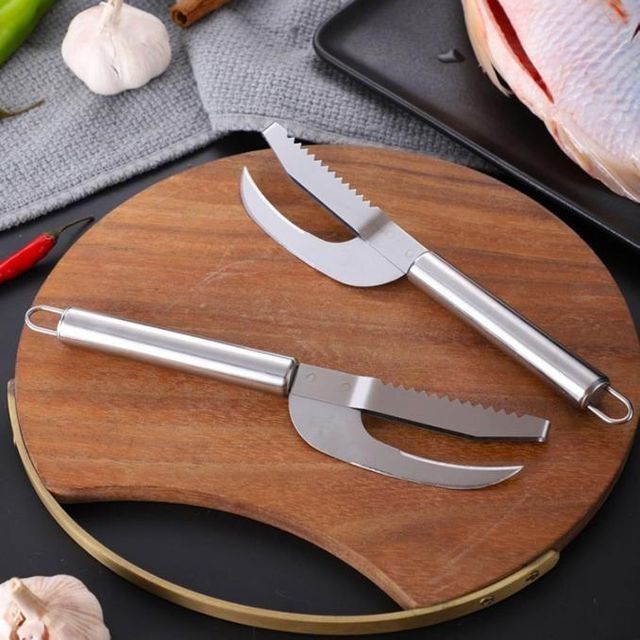 3-in-1 Stainless Steel Fish Scaler & Knife
