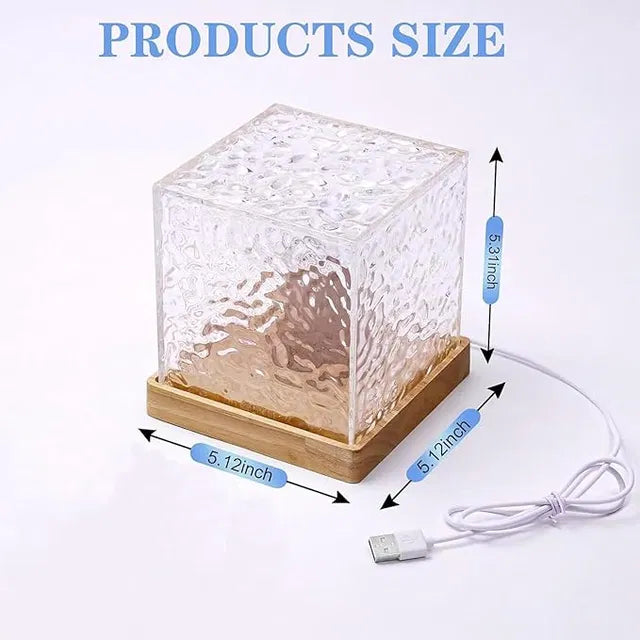 Water Ripple Projection Night Lamp – 16 Colours with Remote