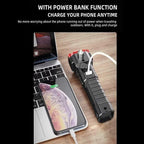 8-in-1 Rechargeable LED Torch – Portable Flashlight