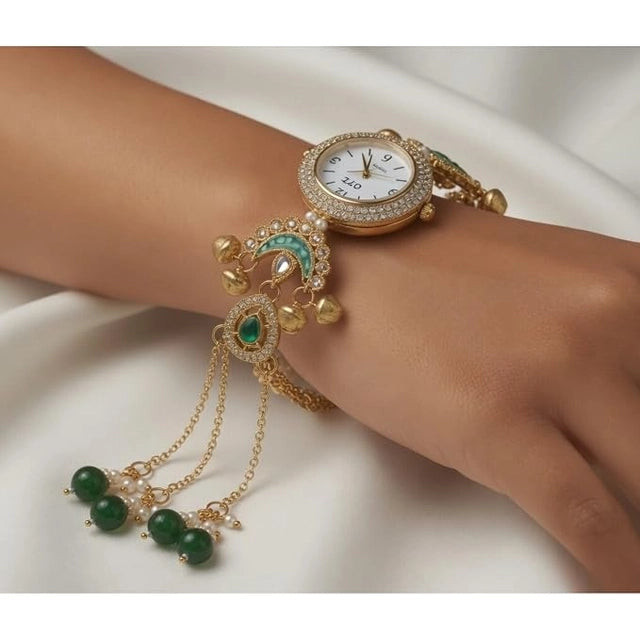 Boho Bracelet Watch for Women – Gold-Plated Tassel